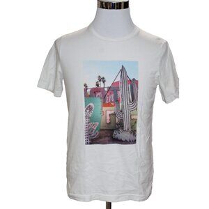 Altea Printed T-Shirt Cactus Carnival Mens White Tee Portugal Size Small